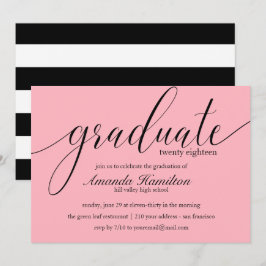 Convite de Formatura com Tipografia Rosa Macia