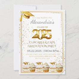 Convite de Formatura Cupcakes & Caps 2025