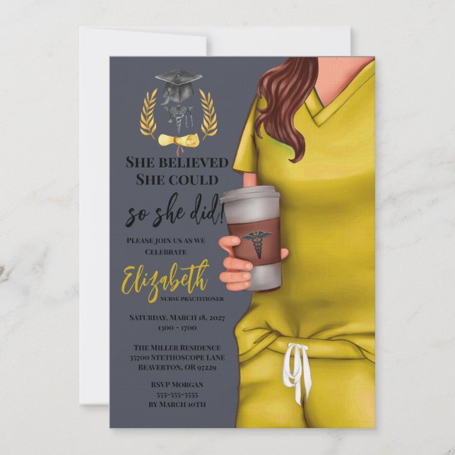 Convite de formatura da Faculdade de Medicina Yell (Frente)