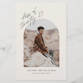 Convite de Formatura da Turma de 2025 em Bege com 