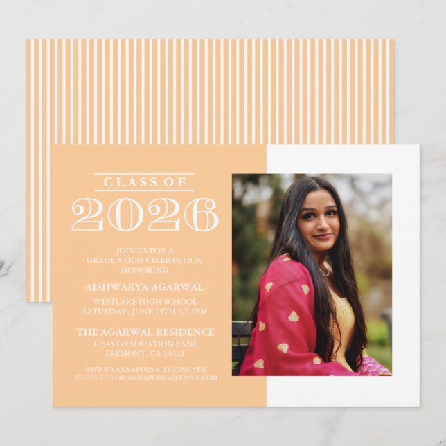 CONVITE DE FORMATURA DA TURMA DE 2026 CLÁSSICO NEG (Frente/Verso)