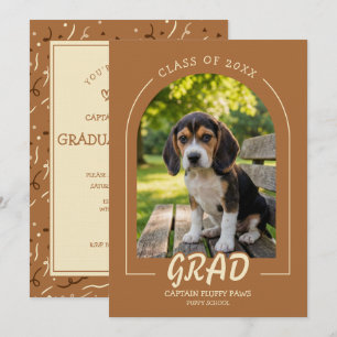 Convite de Formatura de Cachorro Foto de Animal de