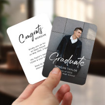 Convite de Formatura de Foto Casual com Letra Mode
