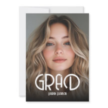 Convite de Formatura de Foto de Caligrafia Moderna