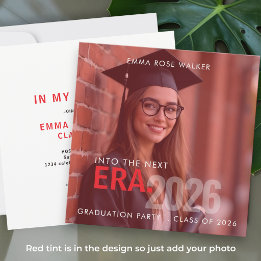 Convite de Formatura de Foto Era Grad Moderna Foto