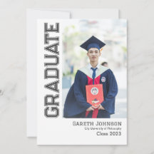 Convite de Formatura de Foto Moderno Simples