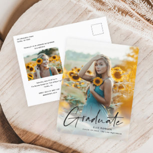 Convite de Formatura de Foto Simples Moderno