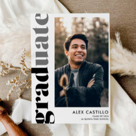 Convite de Formatura de Foto Simples Moderno