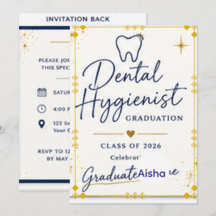 Convite de Formatura de Higienista Dental Personal