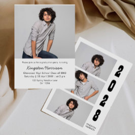 Convite de Formatura de Menino com Múltiplas Fotos