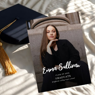 Convite de Formatura do Ensino Médio com Foto em L