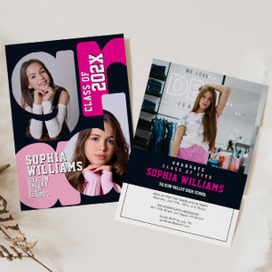 Convite de Formatura do Ensino Médio Feminino