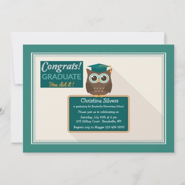 Convite de Formatura do Owl Blackboard (Frente)