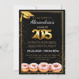 Convite de Formatura Donuts and Degrees 2025
