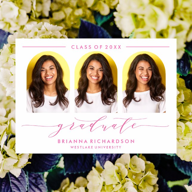CONVITE DE FORMATURA EM ARCO SCRIPT MODERNO SIMPLE (Criador carregado)
