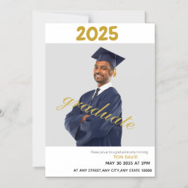 Convite de Formatura em Ouro Magnético Fino e Mode