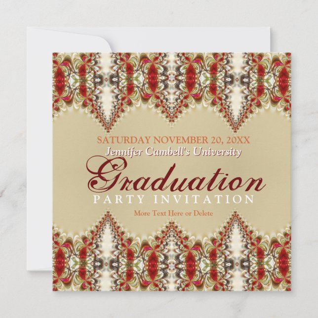 Convite de Formatura em Renda Batik (Frente)