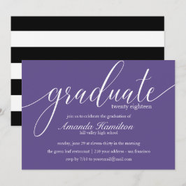 Convite de formatura em tipografia ultravioleta
