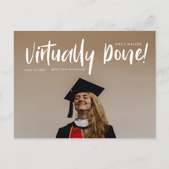 convite de formatura feito virtualmente cartão-pos (Frente)