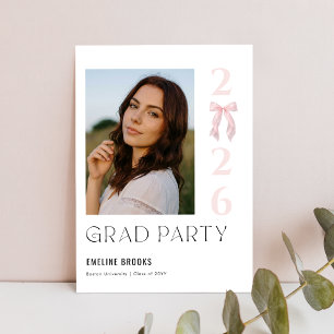 Convite de Formatura Festa de Conclusão com Laço R