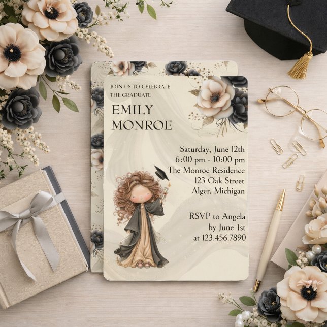 Convite de Formatura Floral Caprichoso (Criador carregado)
