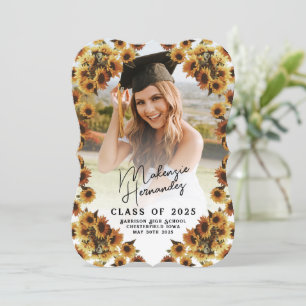 Convite de Formatura Girassol Vintage