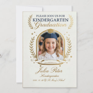Convite de Formatura Infantil, Pré-Escola Pré-K Ja