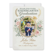Convite de Formatura Infantil, Pré-Escolar Pré-K J