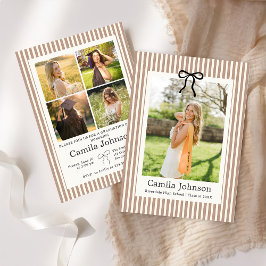 Convite de Formatura Listrado Neutro