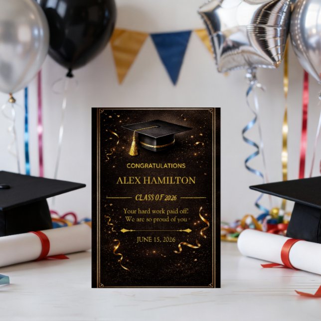 Convite de Formatura Luxuoso Editável (Criador carregado)