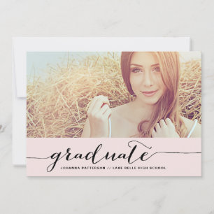 Convite de Formatura Manuscrito   Rosa e Preto