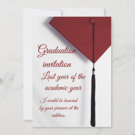 Convite de Formatura Moderno com Chapéu de Formatu
