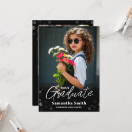 Convite de Formatura Moderno de 2 Fotos para Foto 