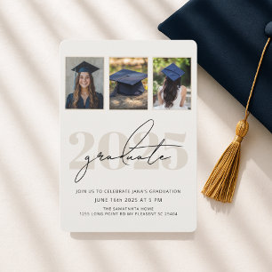 Convite de Formatura Moderno e Elegante com Três F