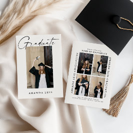 Convite de Formatura Moderno Elegante em Colagem