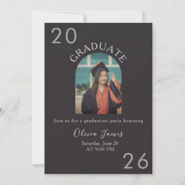 convite de formatura moderno em arco