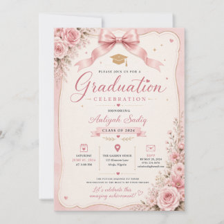 Convite de Formatura Pink Coquette