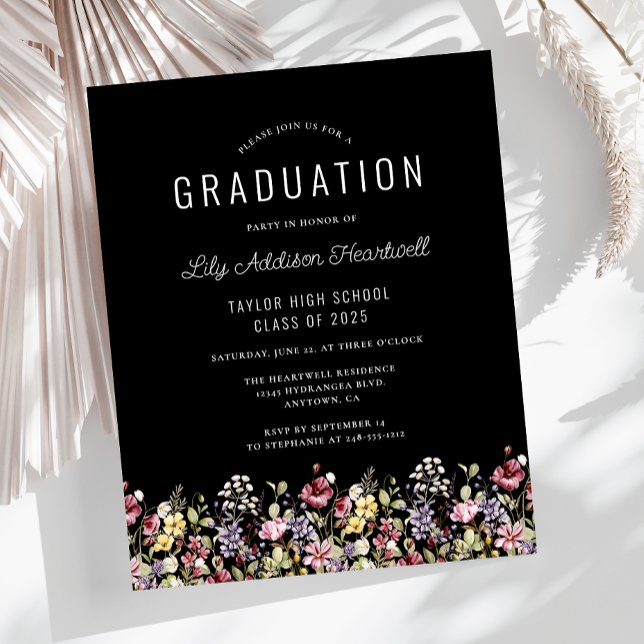 Convite de Formatura Selvagem Preto Orçamento (Criador carregado)