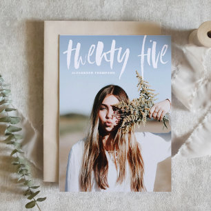 Convite de Formatura Tipografia Pincel Branco