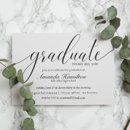Convite de Formatura Tipografia Preto e Branco
