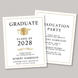 Convite de Formatura Universitária Econômico