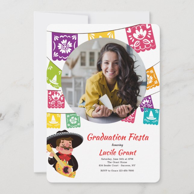 Convite de Foto Bandeiras de Festa (Frente)