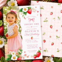 Convite de Foto Berry Sweet One