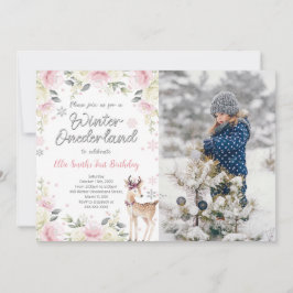 Convite de Foto com Tema de País das Maravilhas de