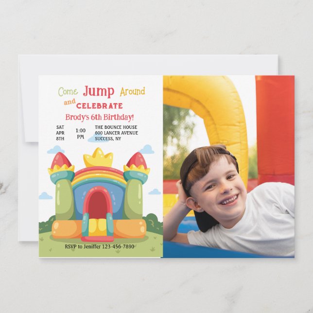 Convite de Foto da Casa de Saltar (Frente)