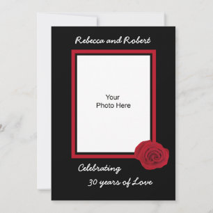 Convite de Foto de 30º Aniversário de Casamento