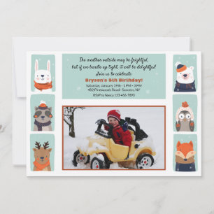 Convite de Foto de Amigos de Inverno