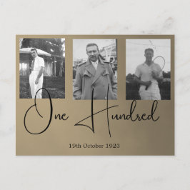 Convite de Foto de Aniversário de 100 Anos do Home