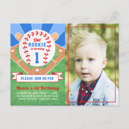 Convite de Foto de Aniversário de 1 ano do Rookie
