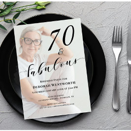 Convite de Foto de Aniversário de 60 anos 70 e Fab